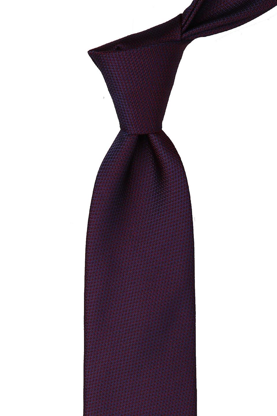 Bordo Nokta Desen Mendilli Klasik Kravat KK10362