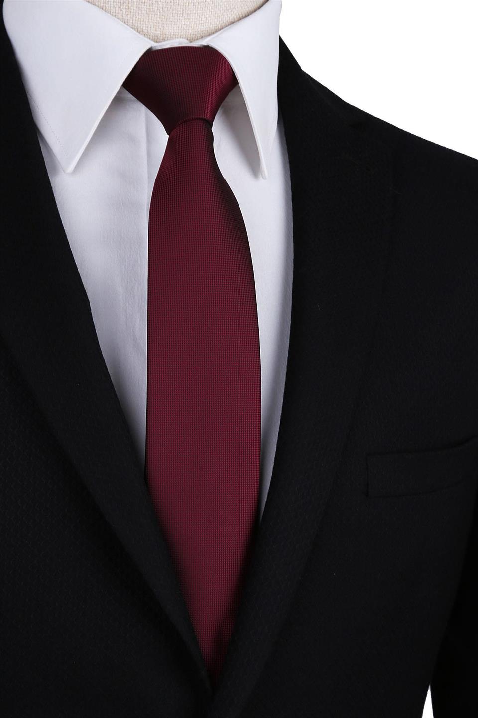 Bordo Nokta Desen Slim Kravat SK7596