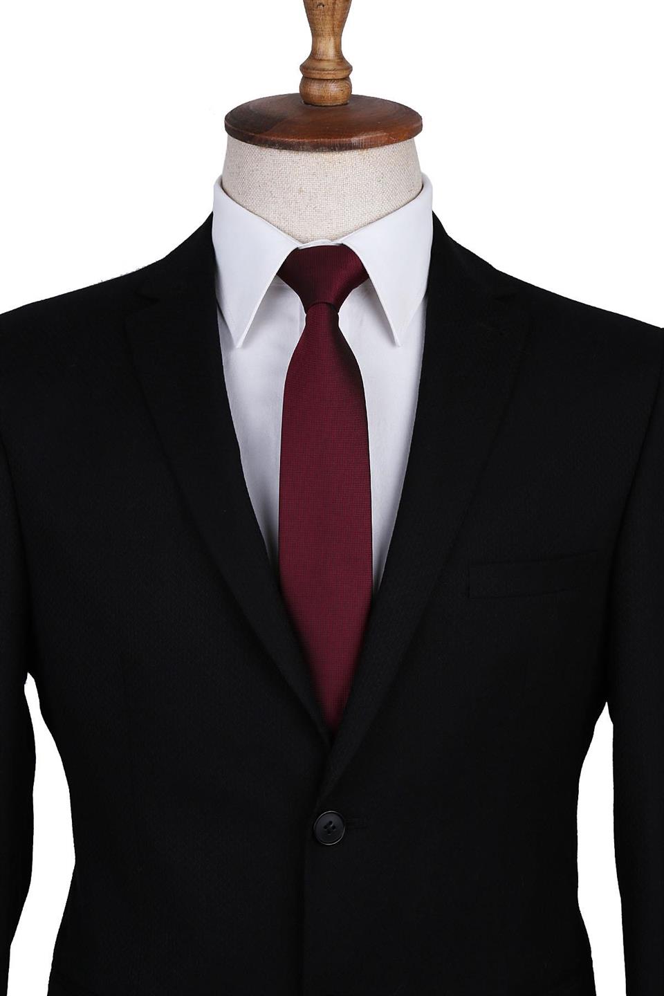 Bordo Nokta Desen Slim Kravat SK7596