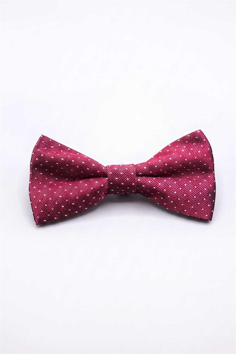 Bordo Nokta İpek Papyon SB195
