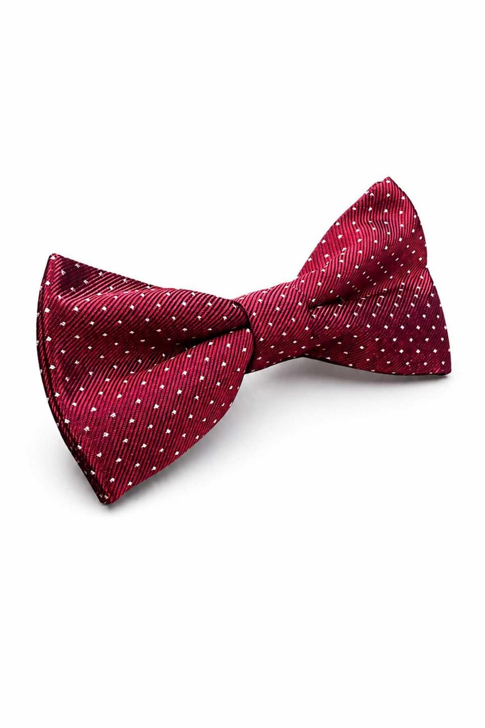 Bordo Nokta İpek Papyon SB195