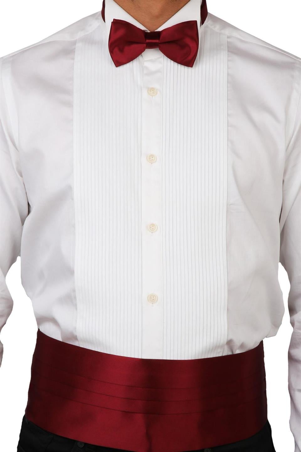 Bordo Papyon Kuşak - Damatlık Smokin Kemeri