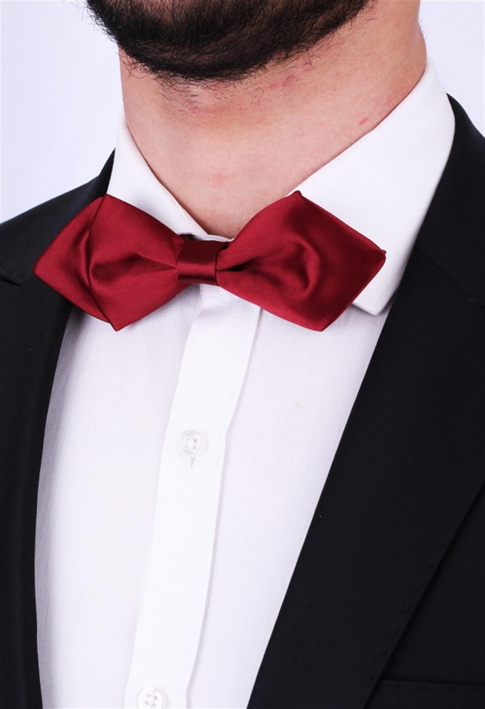 Bordo Üçgen Saten Papyon SP32