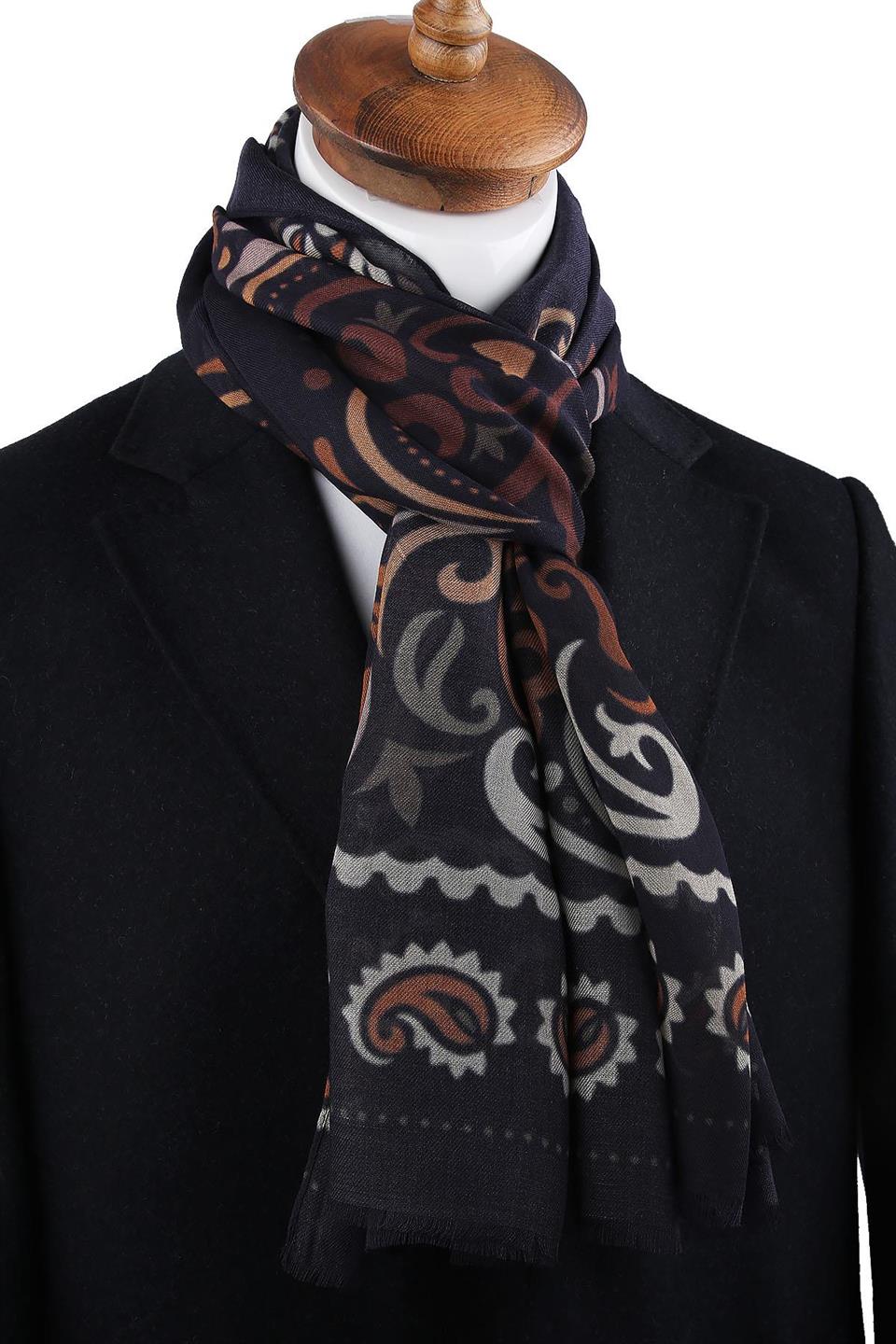 Bowery Style Siyah İtalyan Modal Kaşkol MDL01