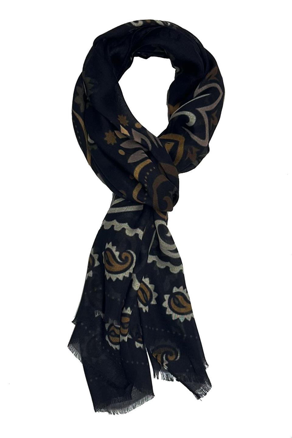 Bowery Style Siyah İtalyan Modal Kaşkol MDL01