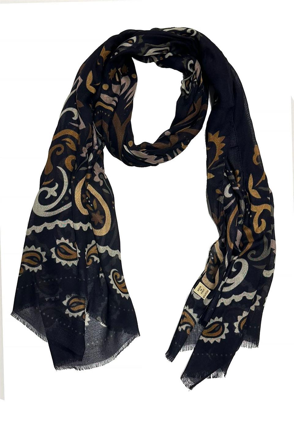 Bowery Style Siyah İtalyan Modal Kaşkol MDL01