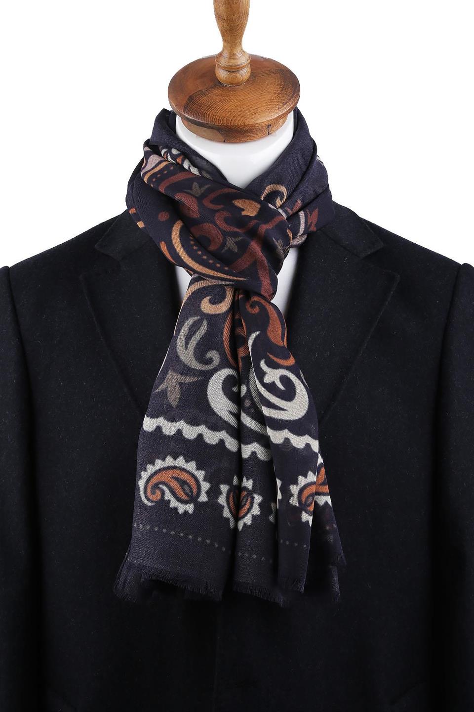 Bowery Style Siyah İtalyan Modal Kaşkol MDL01