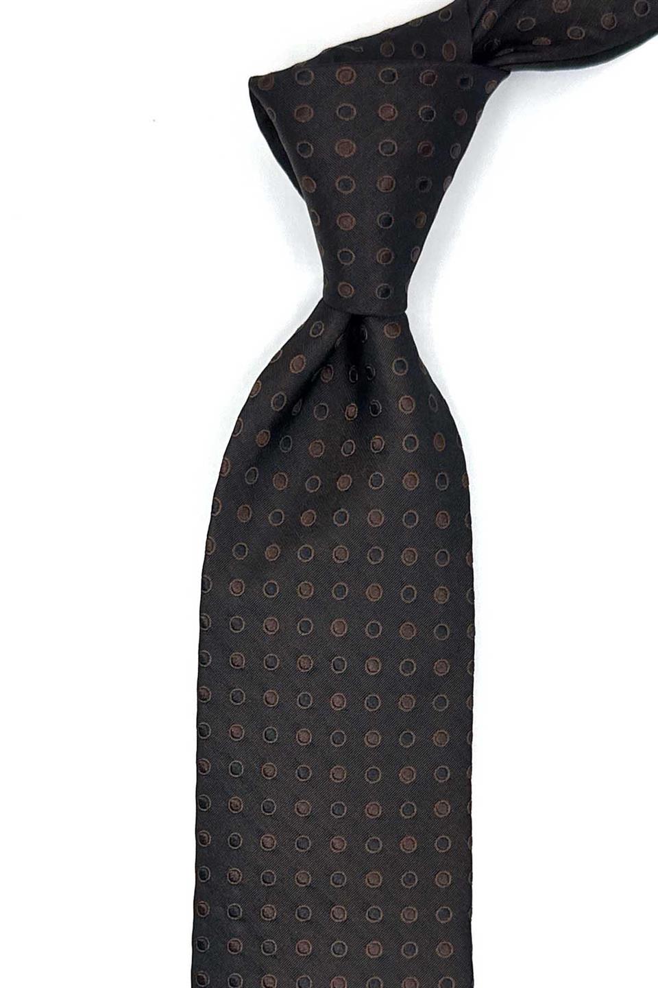 Brando Style Kahverengi İtalyan İpek Kravat İK2182