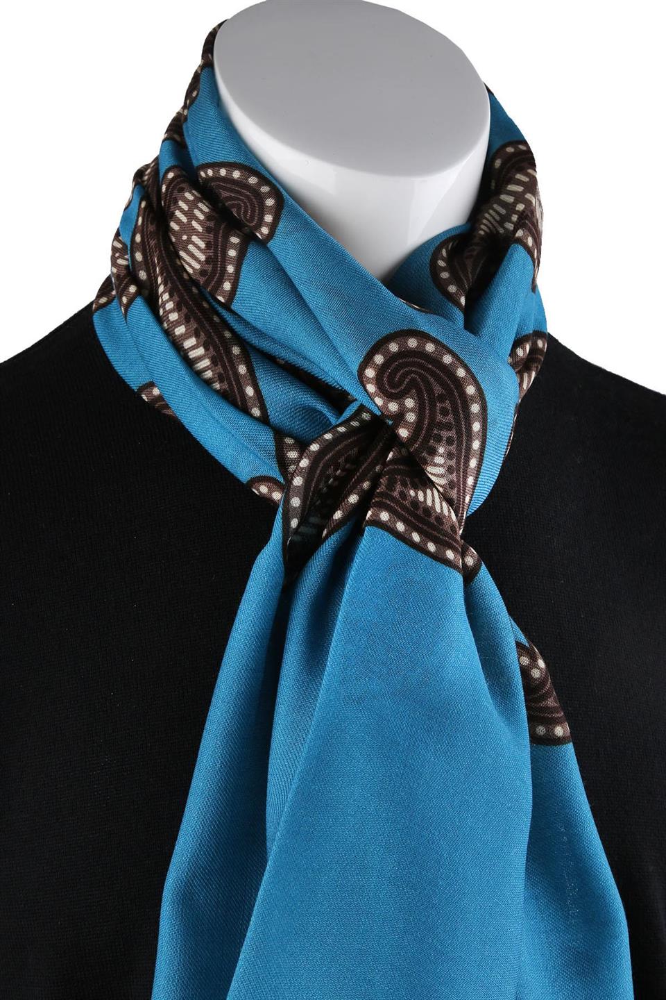 Brook Style Petrol Renk Wool Kaşkol K461