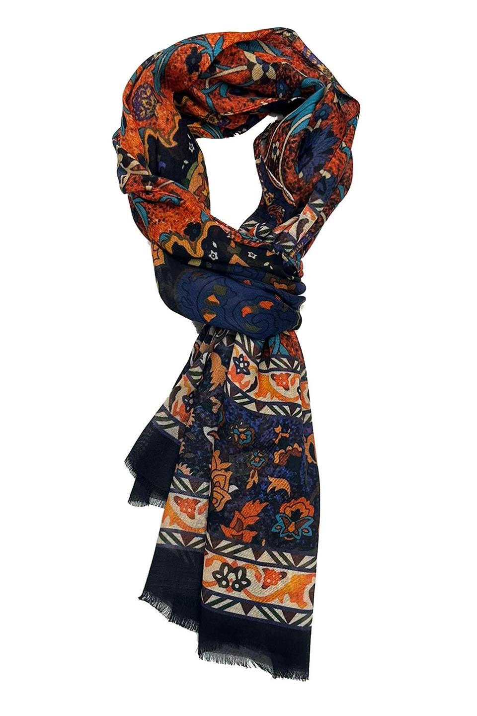 Broome Style Çok Renkli İtalyan Modal Kaşkol MDL07