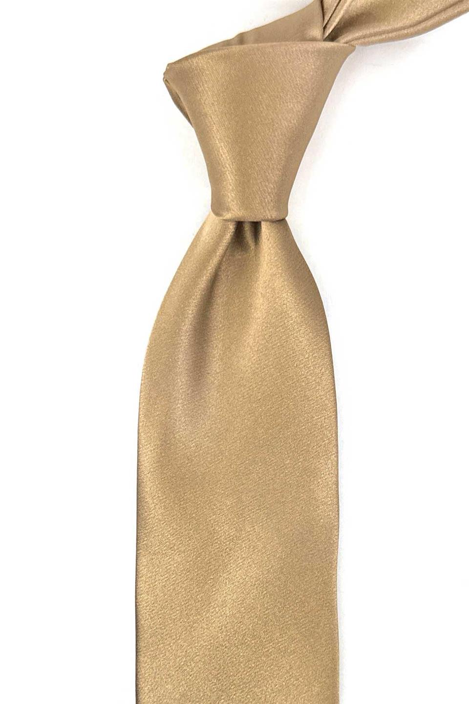 Burnham Style Gold Renk İtalyan İpek Kravat İK2026