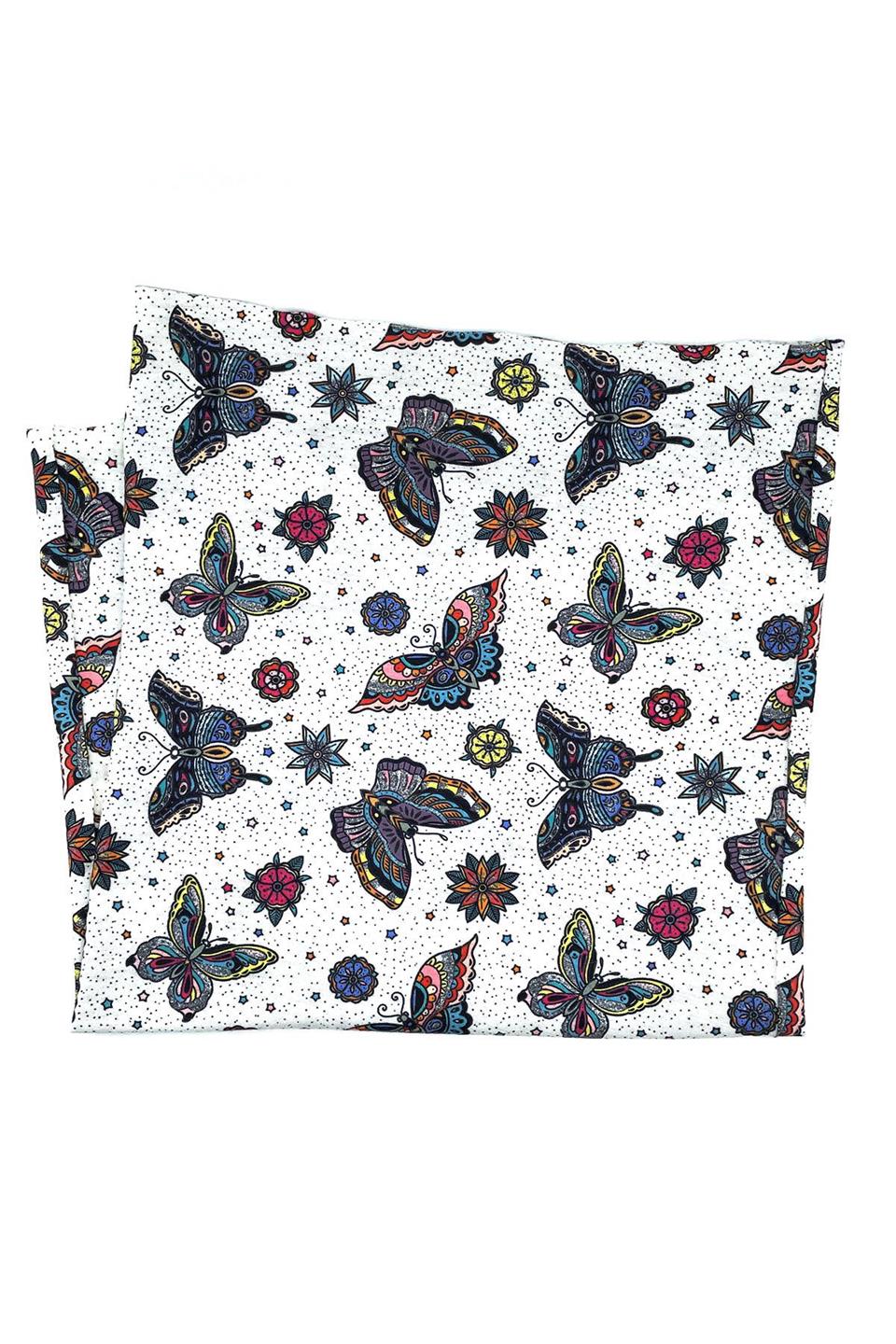 Butterfly Beyaz Bandana BND60