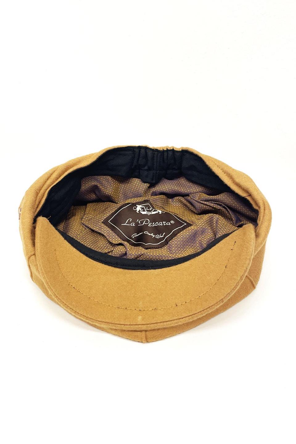 Camel Renk Erkek Yün Kasket Şapka KST55