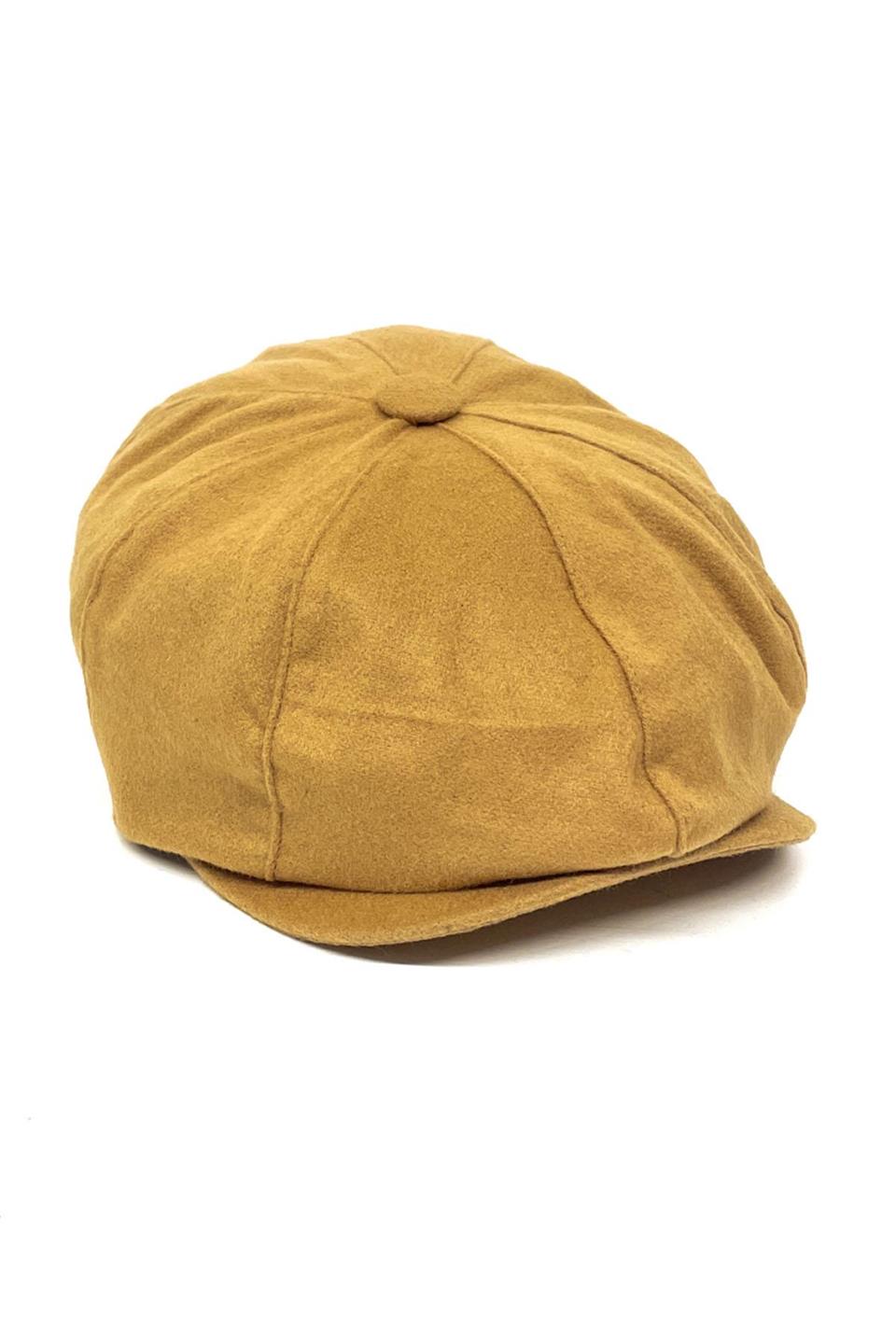 Camel Renk Erkek Yün Kasket Şapka KST55