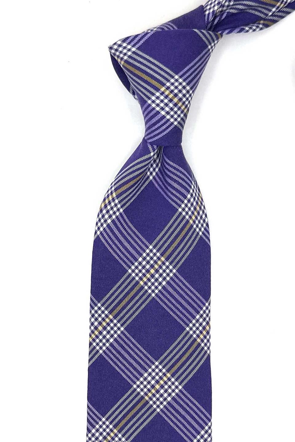 Cardo Style Mor İtalyan İpek Kravat İK2186