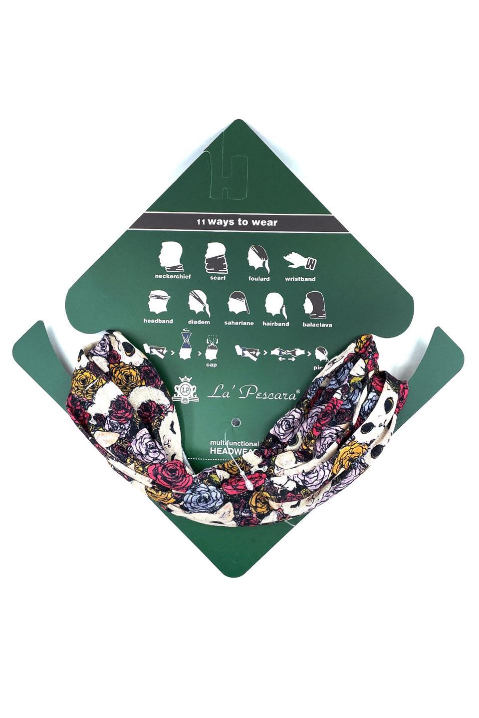 Cat at Flower Çok Renkli Bandana BND61