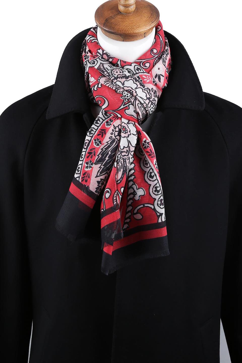 Cherry Style Kırmızı İtalyan Modal Kaşkol MDL39