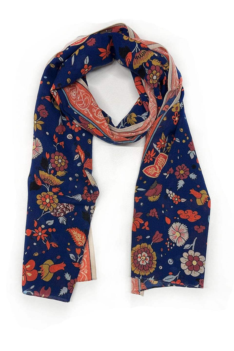 Chilcote Style Mavi Wool Kaşkol K481