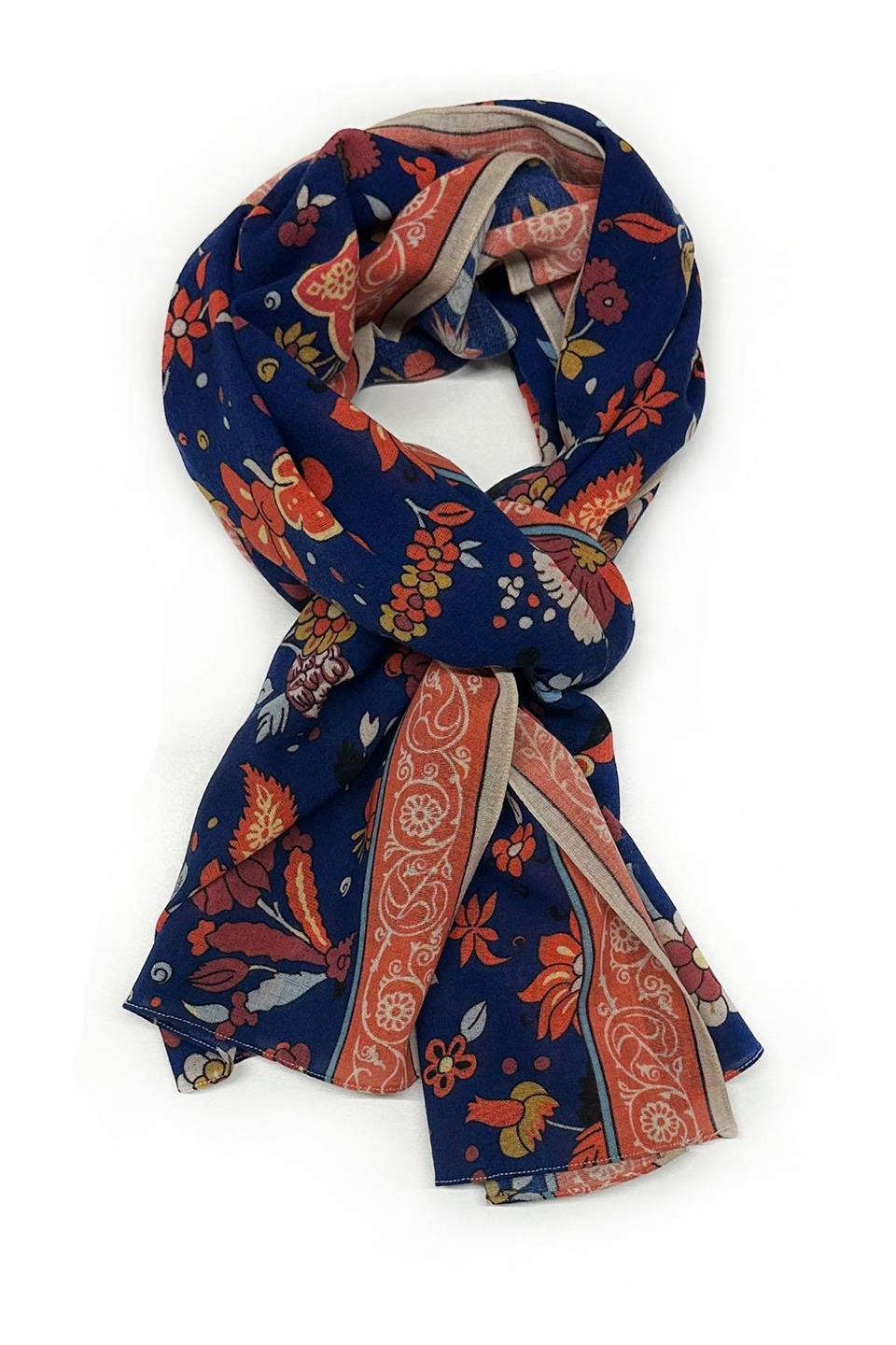 Chilcote Style Mavi Wool Kaşkol K481