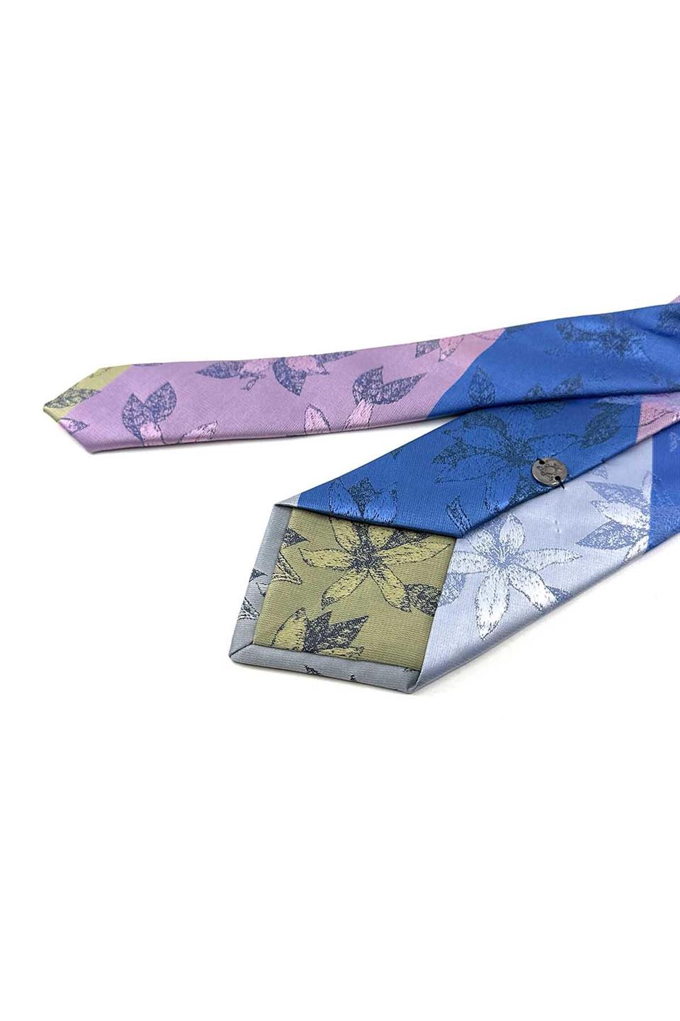 Çiçek Desen Çok Renkli Patchwork Kravat KK13220