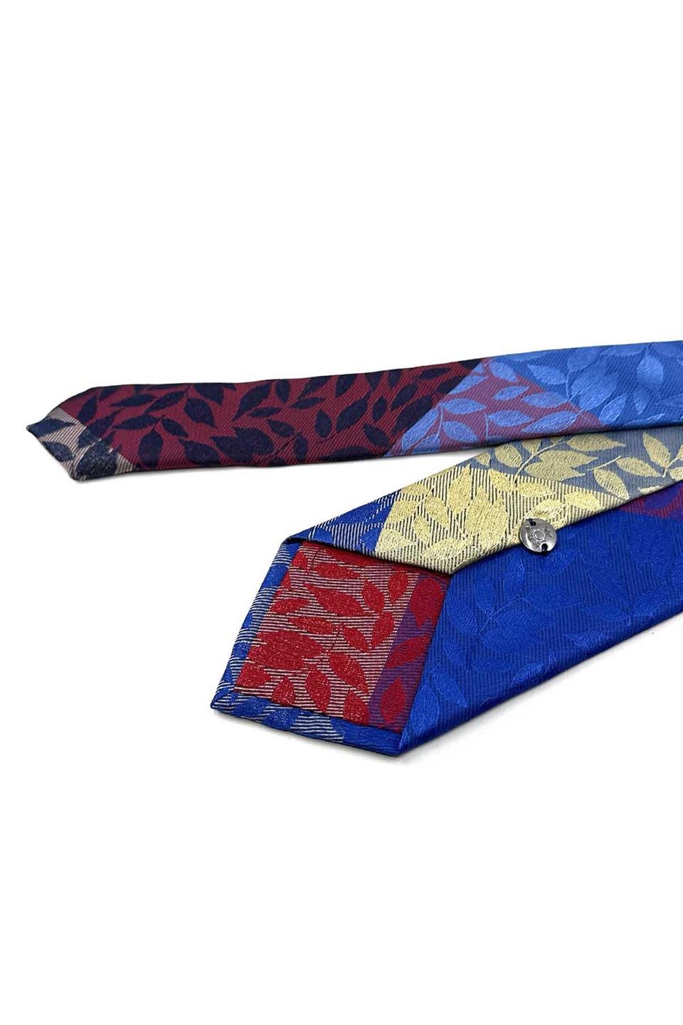 Çiçek Desen Çok Renkli Patchwork Kravat KK13287