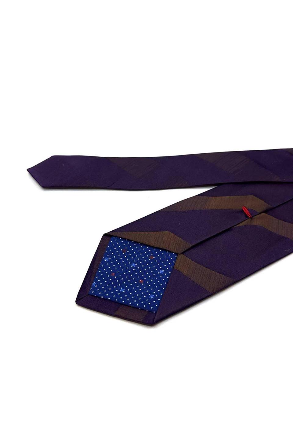 Cigole Style Mürdüm Motif Desen İtalyan İpek Kravat İK1911