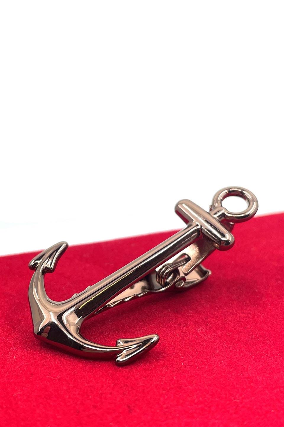 Çıpa Motif Bronz Renk Kravat İğnesi KIY709