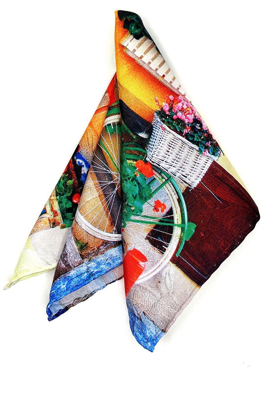 Çok Renkli Bisiklet Motifli Erkek Cep Mendilli SPS593-65