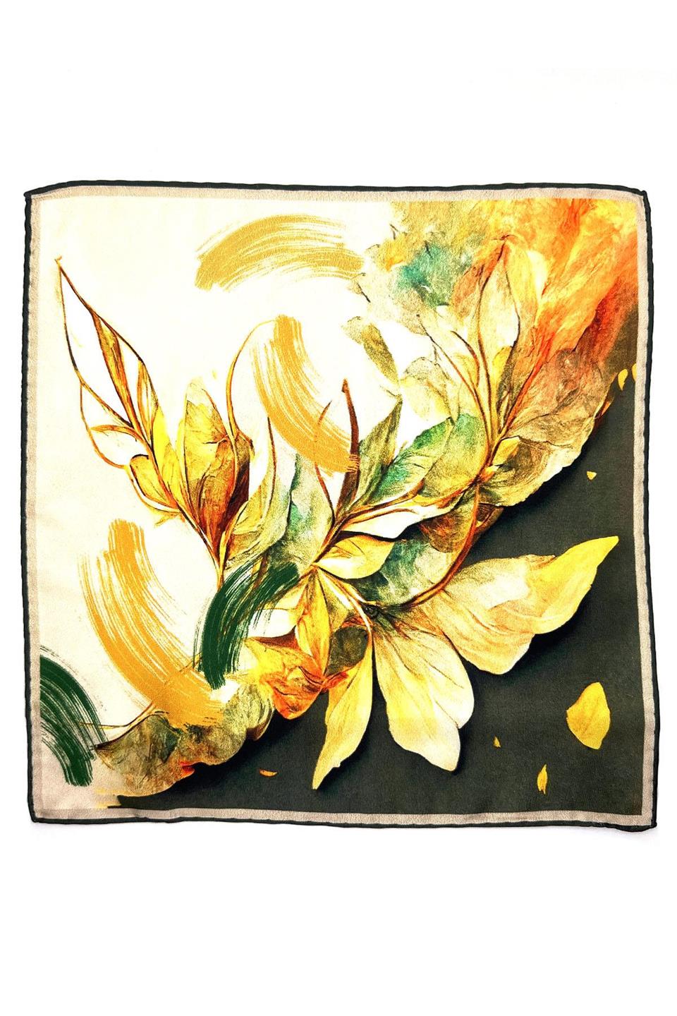 Çok Renkli Çiçek Desen Erkek Cep Mendili SPS589-70