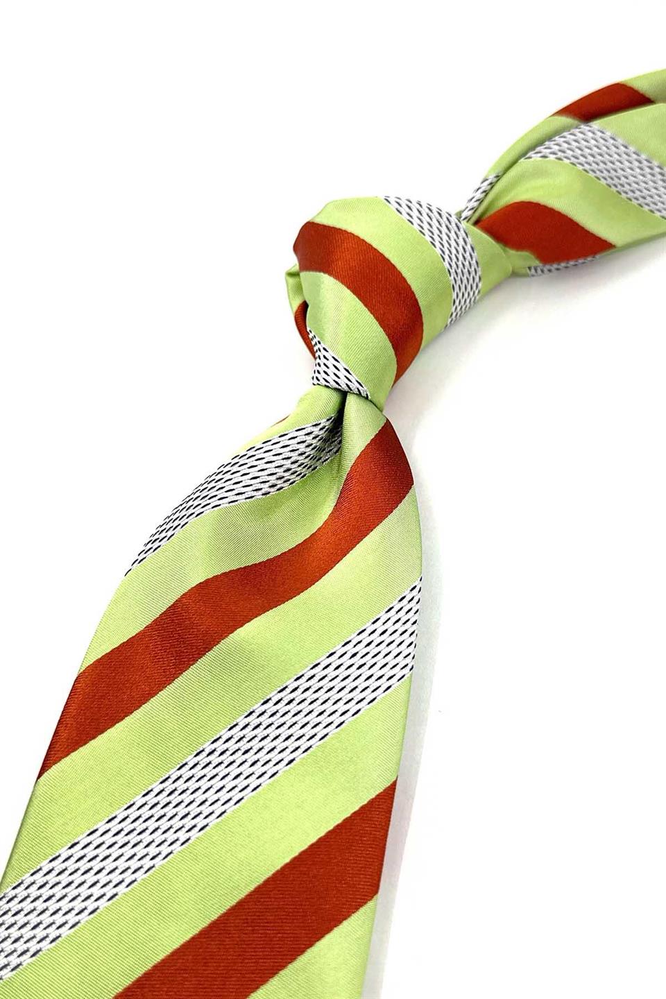 Çok Renkli Çizgi Desen İtalyan İpek Kravat İK1660