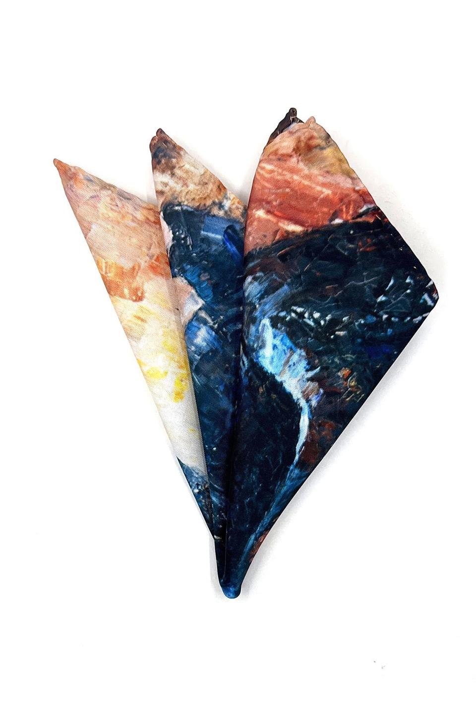 Çok Renkli Dans Figürlü Erkek Cep Mendili SPS561-37