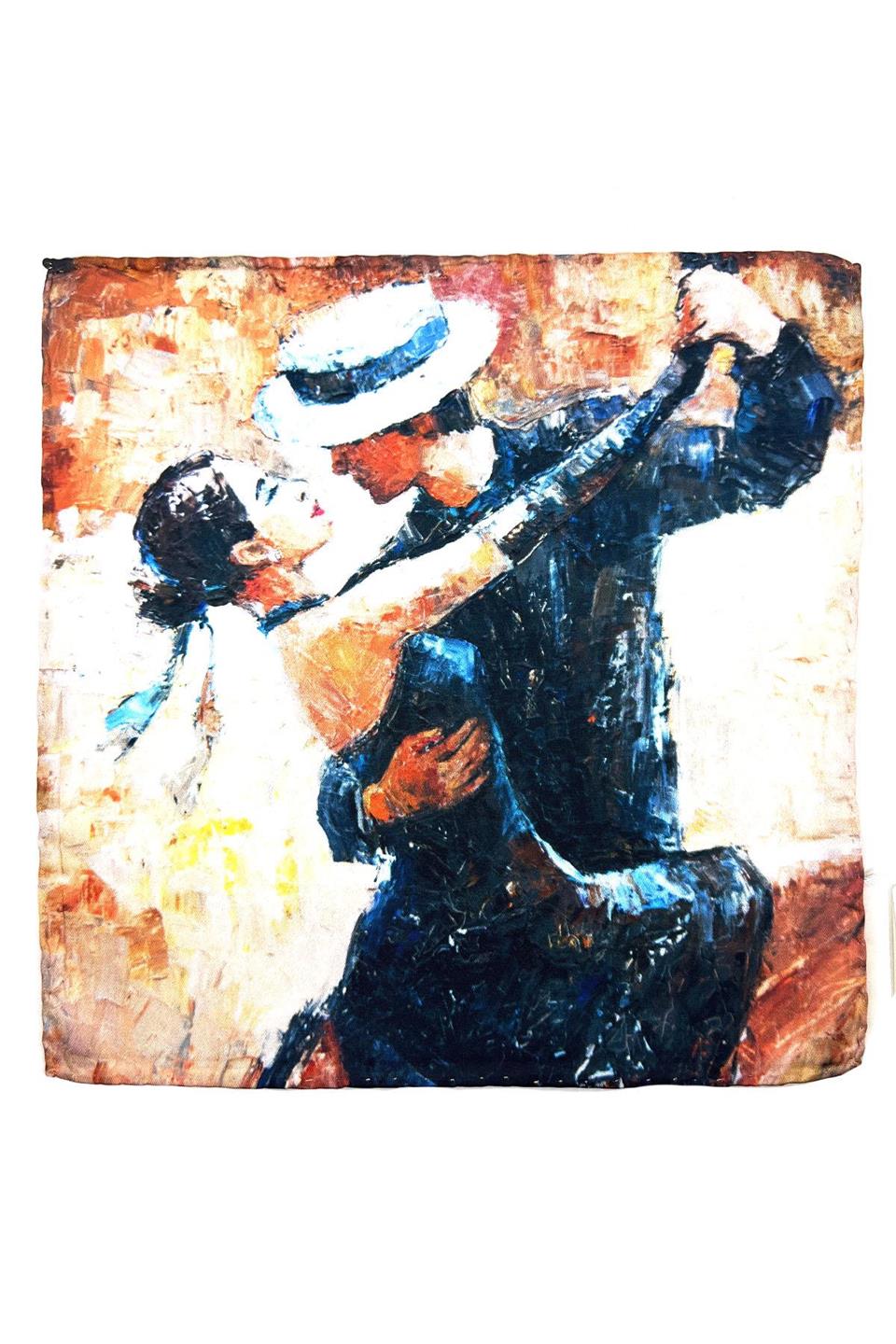 Çok Renkli Dans Figürlü Erkek Cep Mendili SPS561-37