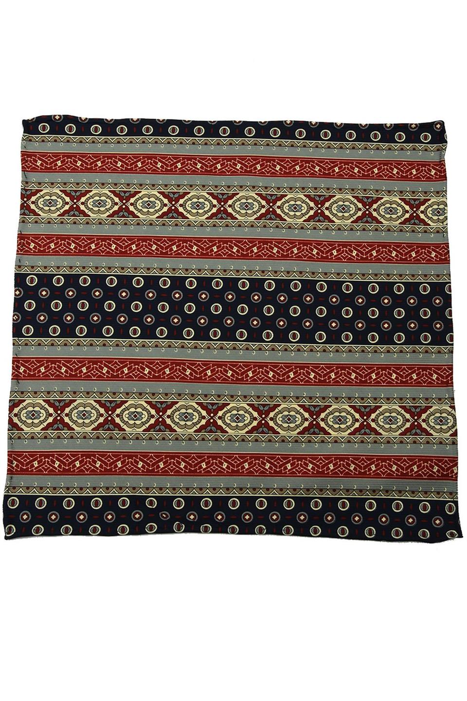 Çok Renkli Motif Baskılı İpek Mendil SPS326