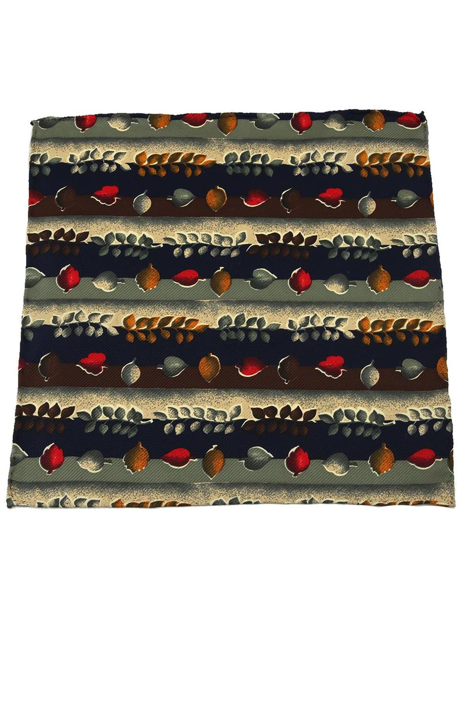 Çok Renkli Motif Baskılı İpek Mendil SPS217