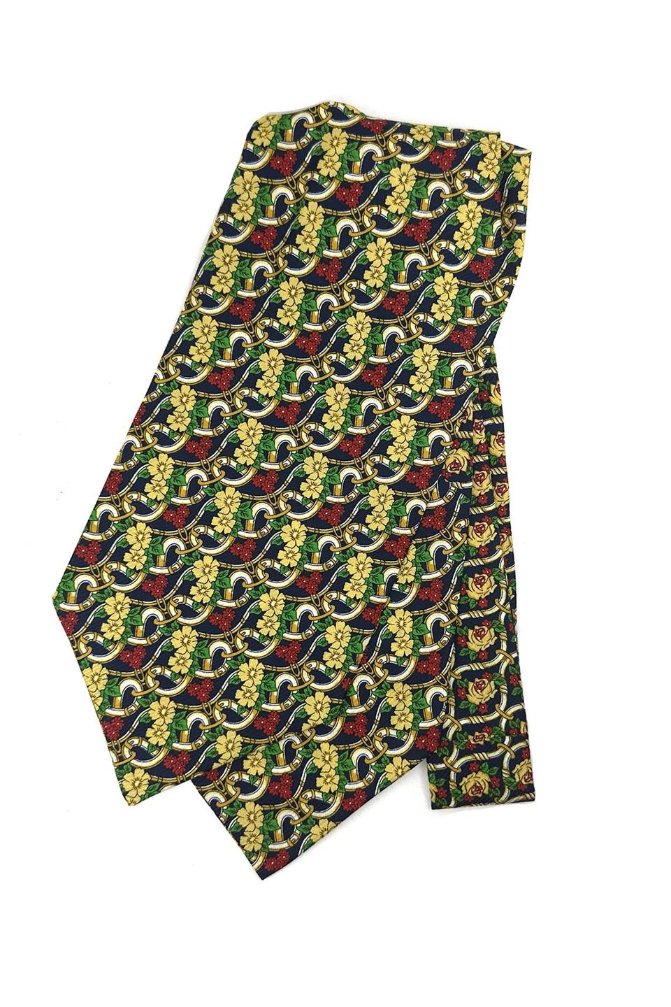 Çok Renkli Motif Desen Erkek Ascot Fular K643