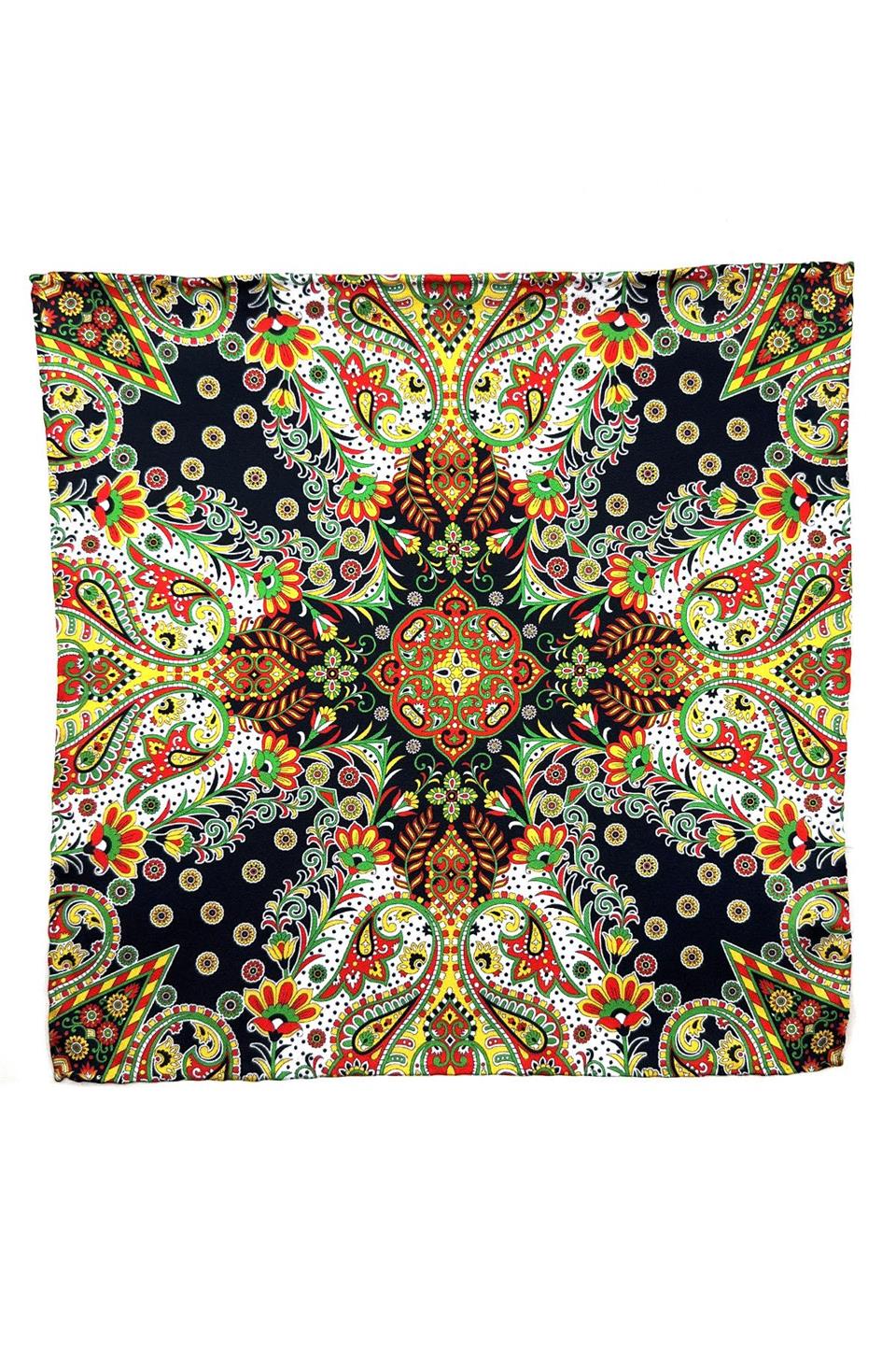 Çok Renkli Motif Desen Erkek Cep Mendili SPS539-19