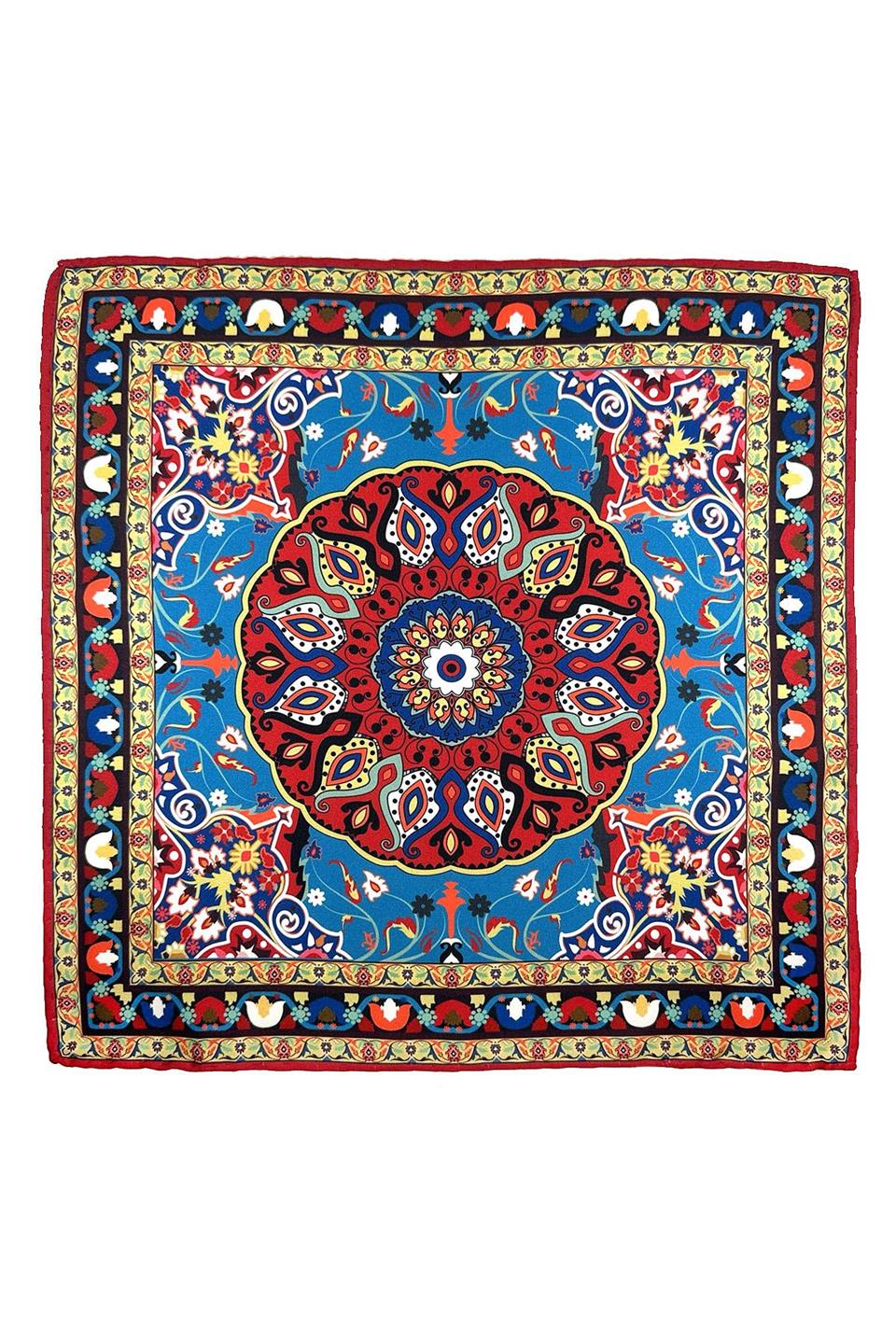 Çok Renkli Motif Desen Erkek Cep Mendili SPS606-86