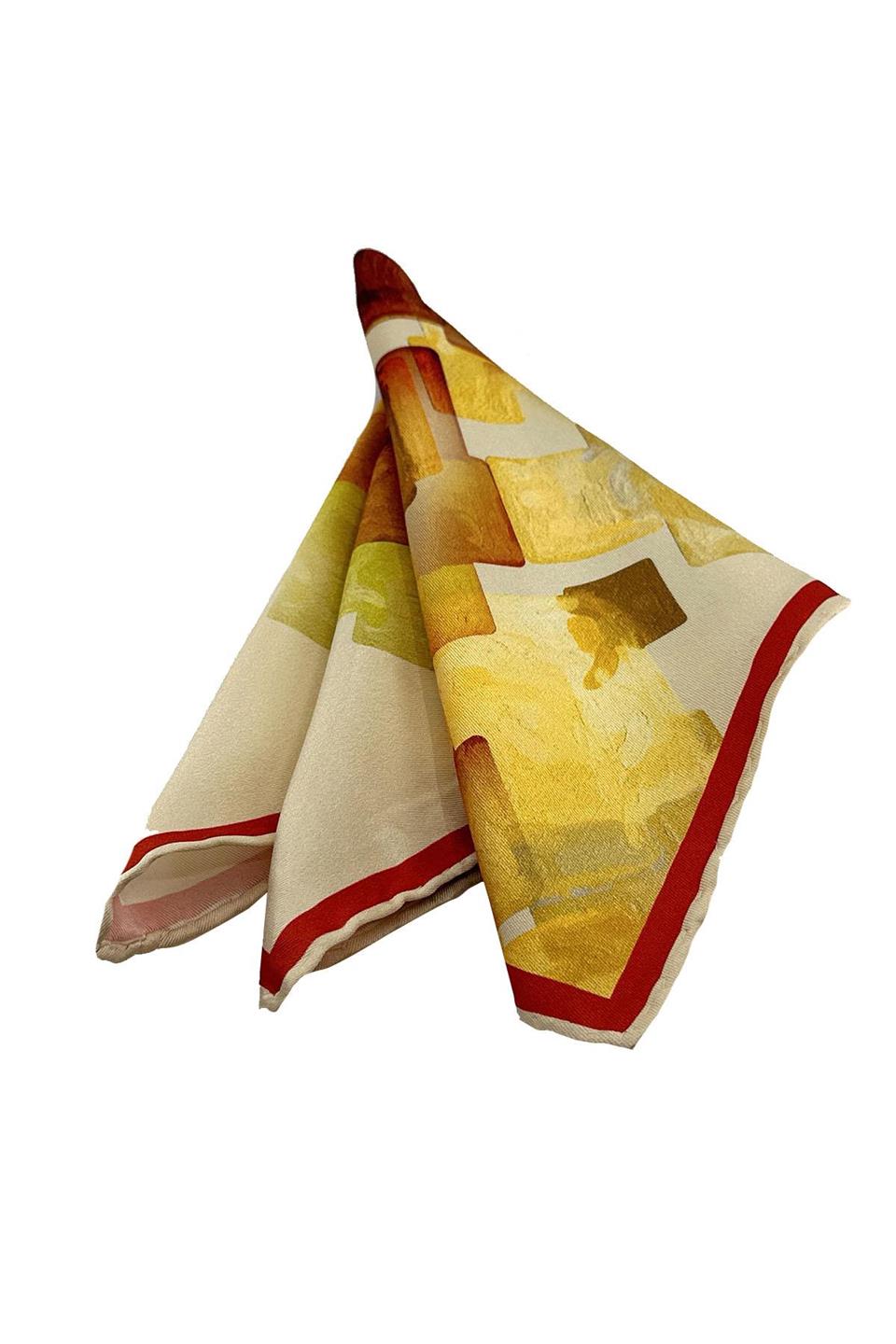 Çok Renkli Motif Desen Erkek Cep Mendili SPS620-101