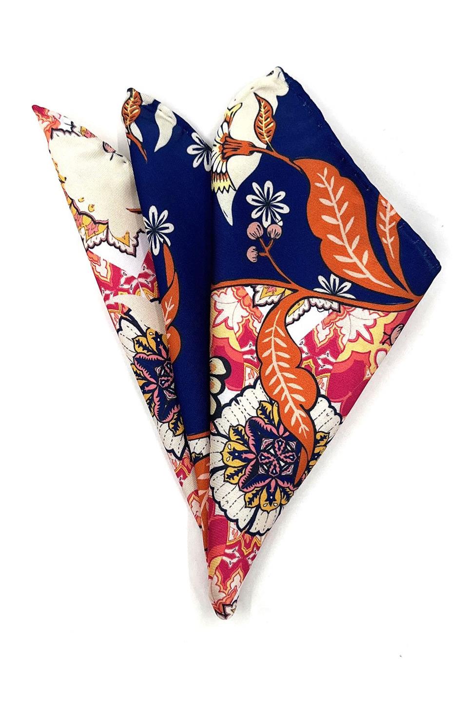 Çok Renkli Motif Desen Erkek Cep Mendili SPS559-35