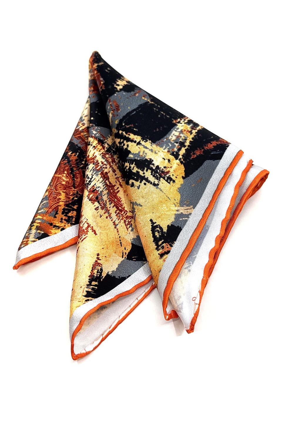 Çok Renkli Motif Desen Erkek Cep Mendili SPS598-59