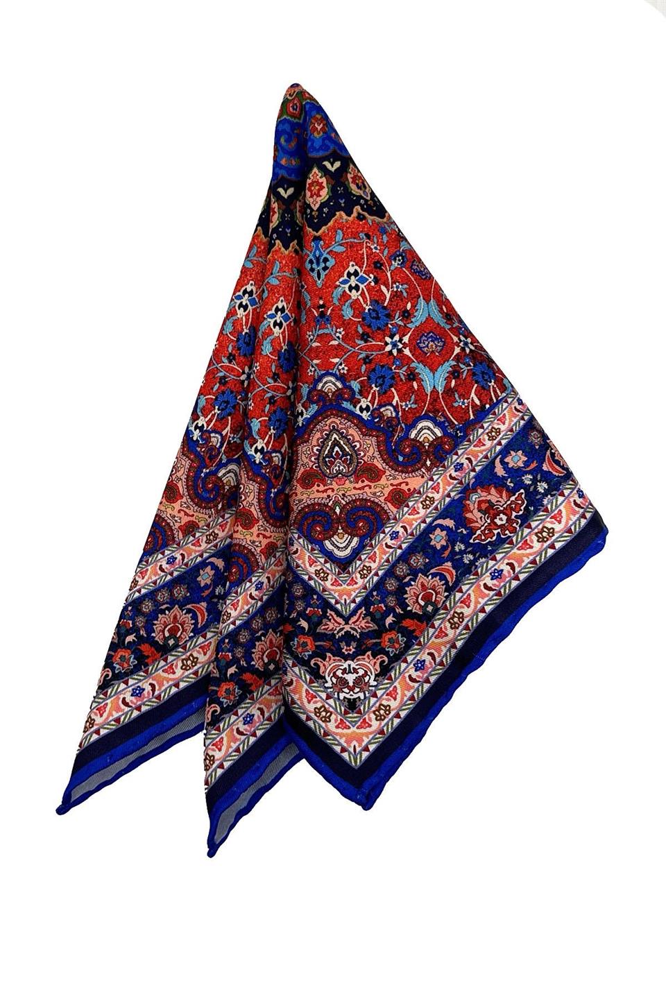 Çok Renkli Motif Desen Erkek Cep Mendili SPS637-117