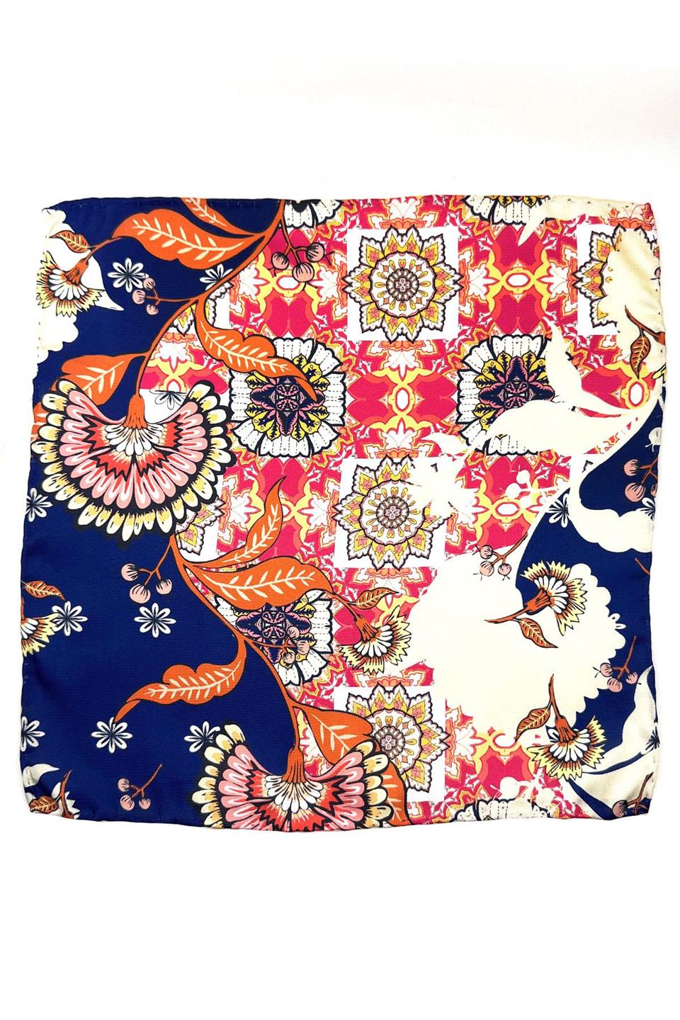 Çok Renkli Motif Desen Erkek Cep Mendili SPS559-35