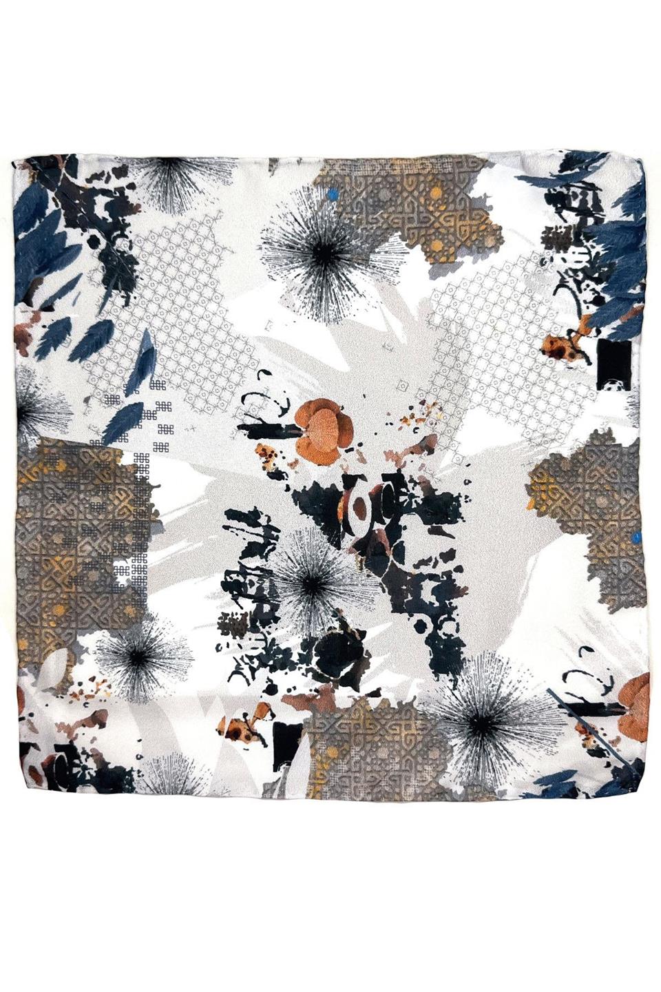 Çok Renkli Motif Desen Erkek Cep Mendili SPS585-74