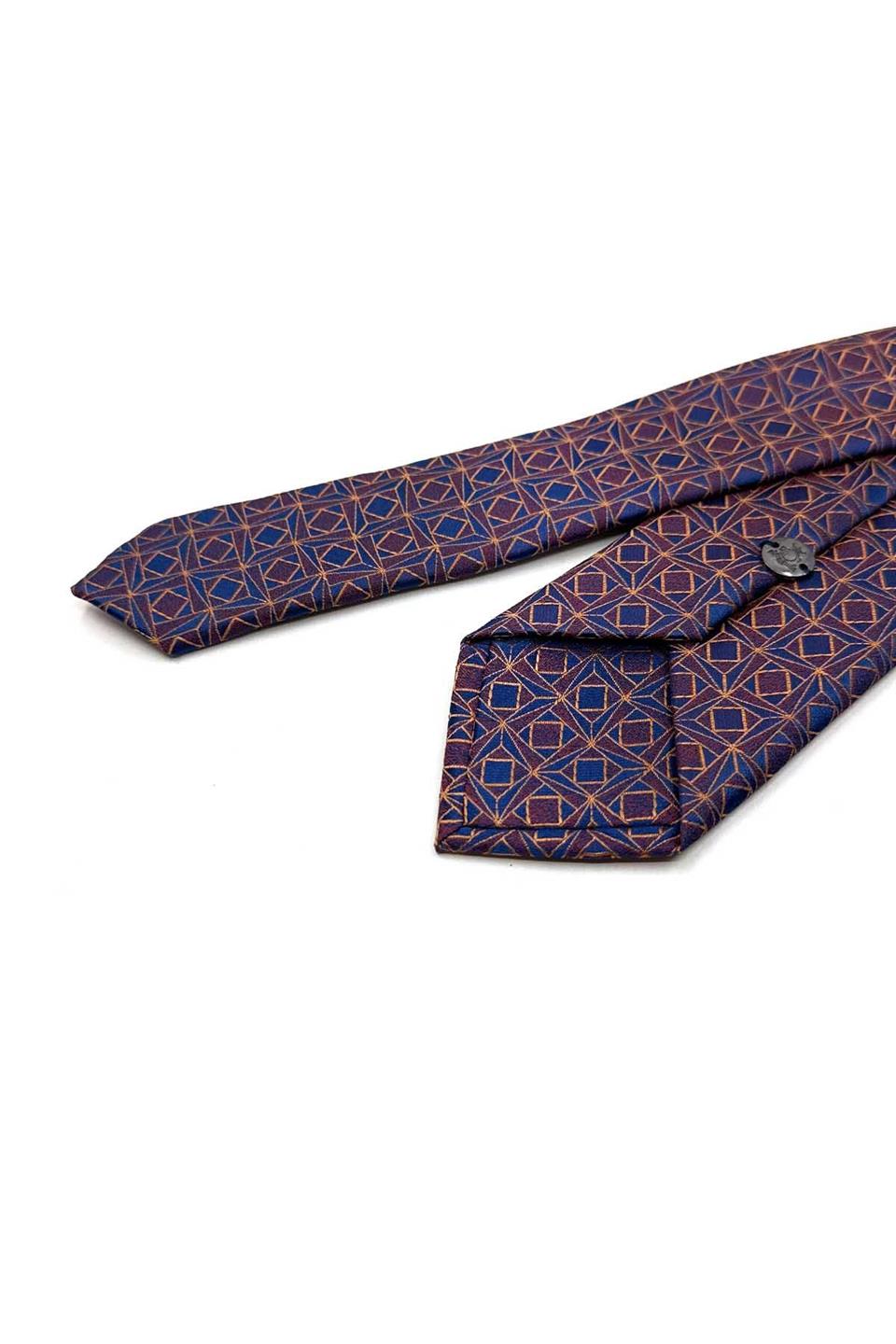Çok Renkli Motif Desen İnce Kravat SK8073