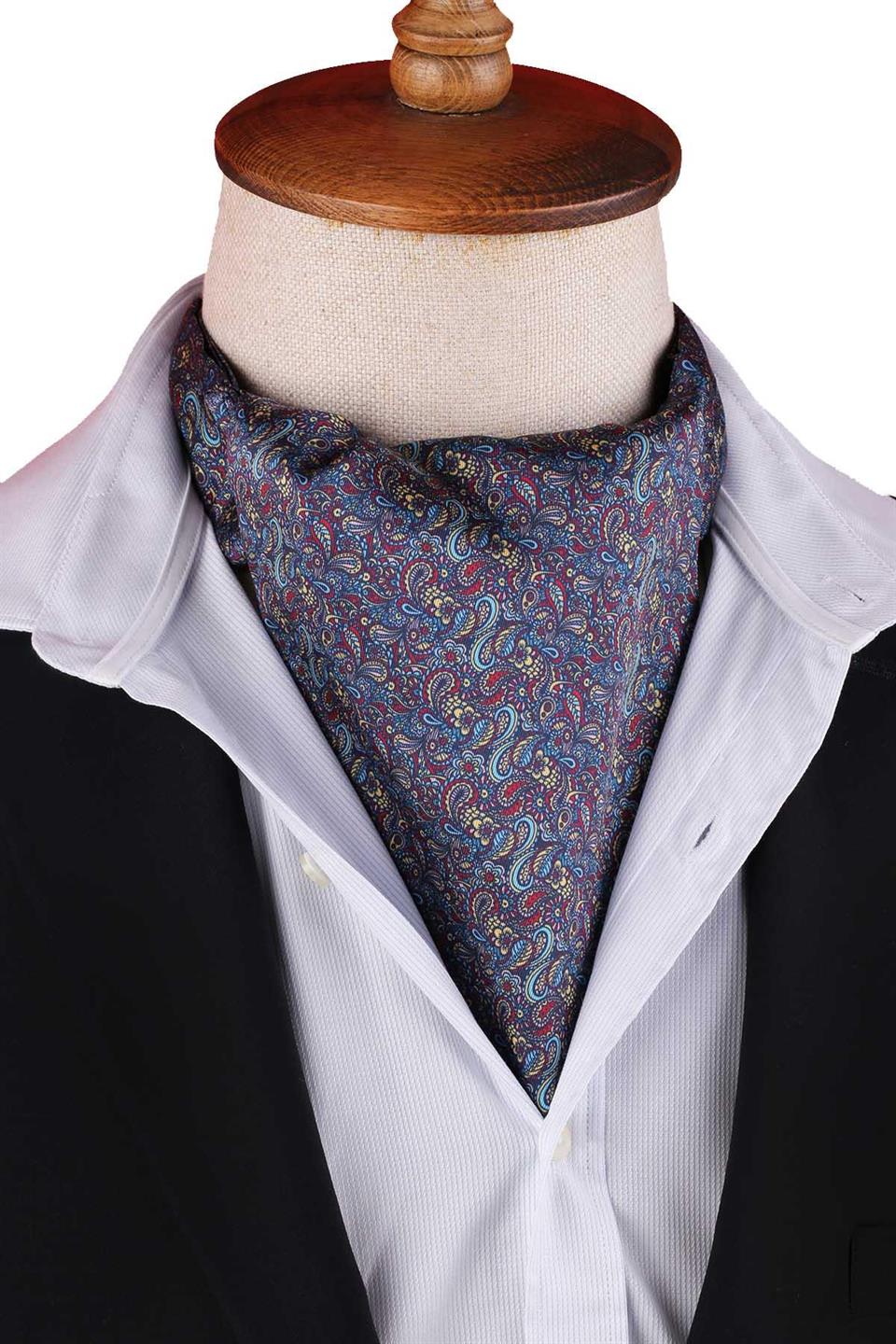 Çok Renkli Şal Desen Erkek Fular Ascot K671