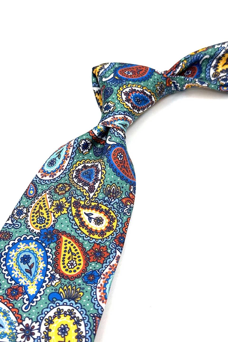 Çok Renkli Şal Desen İtalyan İpek Kravat İK1686