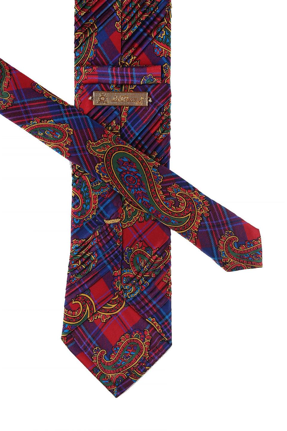 Çok Renkli Şal Desen Piliseli İpek Kravat EST142
