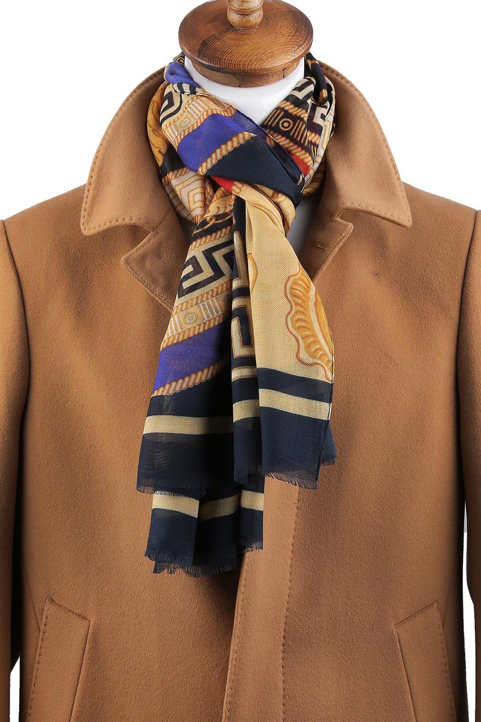Cortlandt Style Lacivert İtalyan Modal Kaşkol MDL17