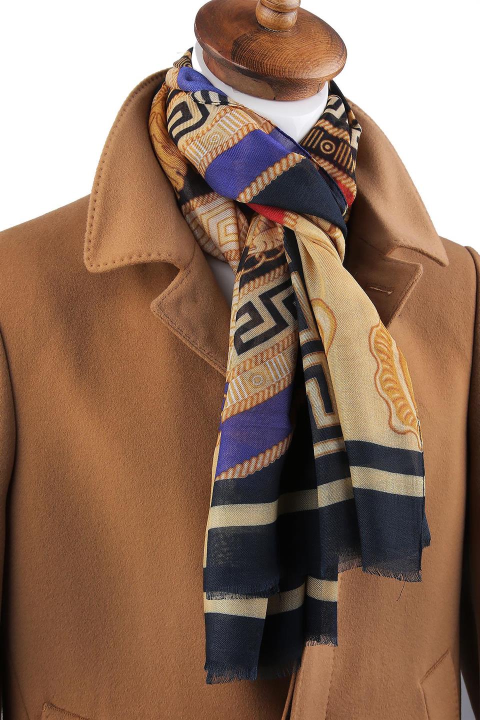 Cortlandt Style Lacivert İtalyan Modal Kaşkol MDL17