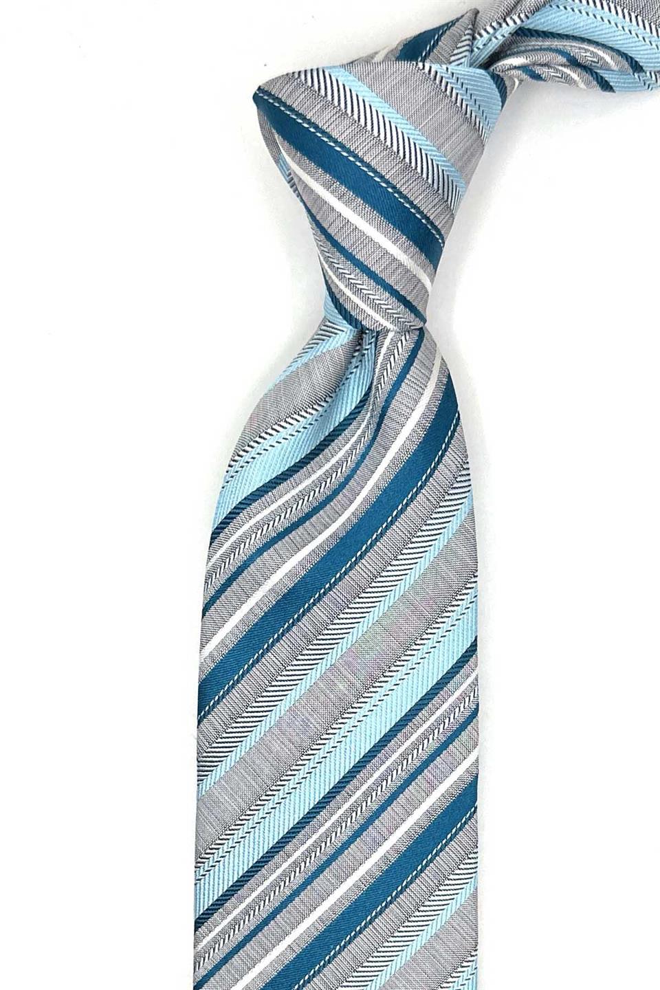 Cozzano Style Gri İtalyan İpek Kravat İK2126